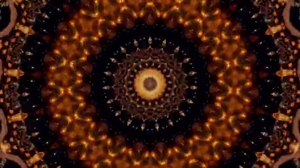 Абстрактный фантастический фон. Геометрический калейдоскоп, эффект мандалы. — стоковое видео
