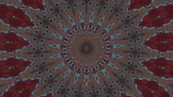 Abstracte fantasie achtergrond. Geometrische caleidoscoop, mandala-effect. — Stockvideo