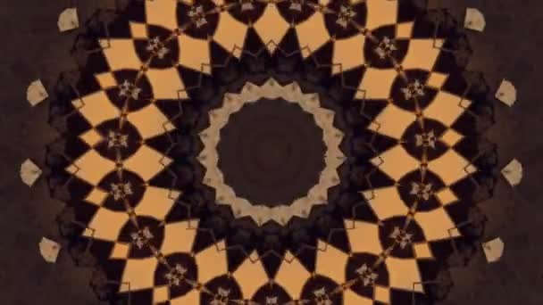 Абстрактний фентезійний фон. Геометричний калейдоскоп, ефект мандали . — стокове відео