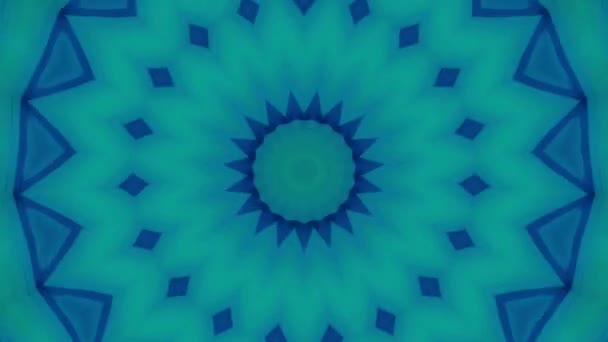 Abstracte fantasie achtergrond. Geometrische caleidoscoop, mandala-effect. — Stockvideo