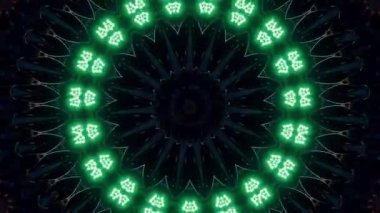 Soyut fantezi geçmişi. Geometrik kaleydoskop, mandala etkisi.