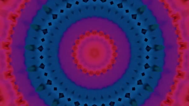 Abstrakt fantasi bakgrund. Geometriskt kalejdoskop, Mandala effekt. — Stockvideo