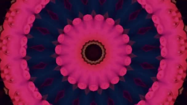 Abstrakt fantasi bakgrund. Geometriskt kalejdoskop, Mandala effekt. — Stockvideo