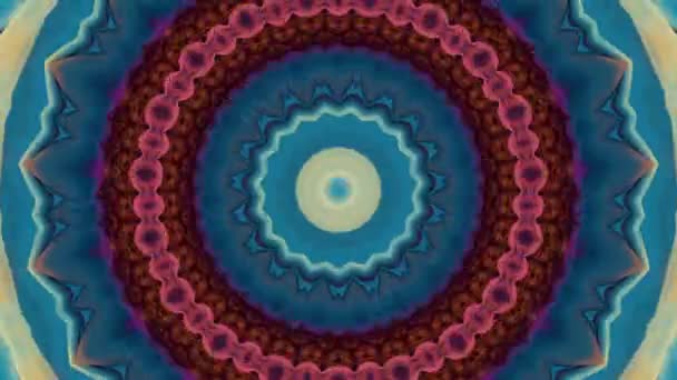 Abstrakt fantasi bakgrund. Geometriskt kalejdoskop, Mandala effekt. — Stockvideo