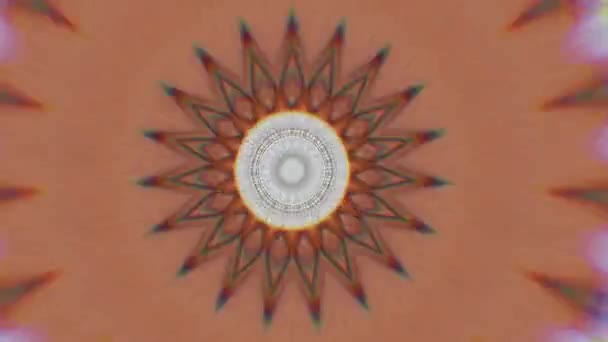 Abstrakcyjne tło fantazji. Kalejdoskop geometryczny, fraktal mandali. — Wideo stockowe