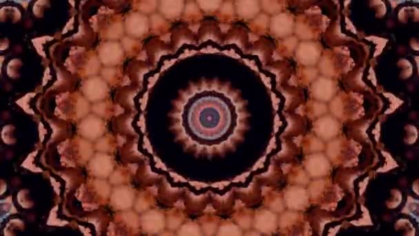 Fondo abstracto de fantasía. Caleidoscopio geométrico, fractal de mandala. — Vídeos de Stock