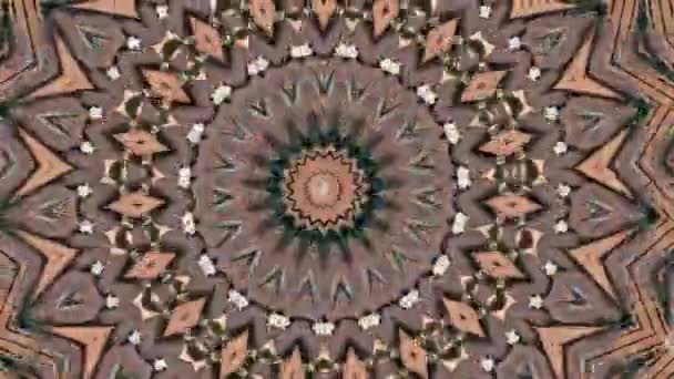 Abstrakt fantasi bakgrund. Geometriskt kalejdoskop, Mandala fractal. — Stockvideo