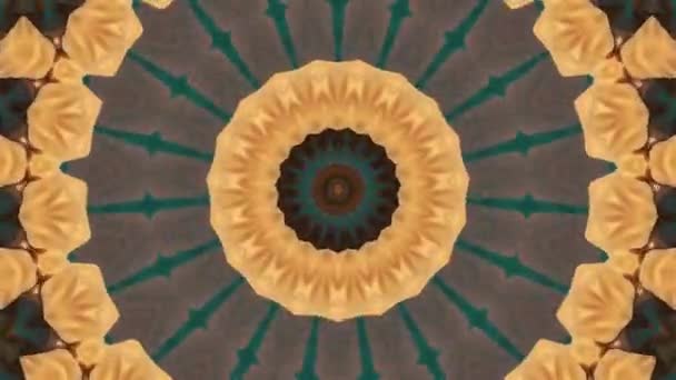 Abstracte fantasie achtergrond. Geometrische caleidoscoop, mandala fractal. — Stockvideo