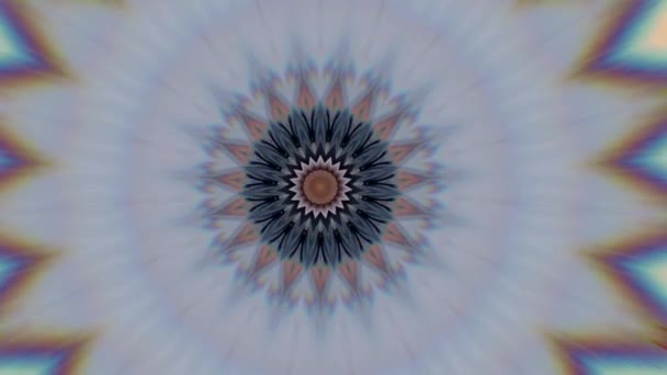 Abstrakt fantasi bakgrund. Geometriskt kalejdoskop, Mandala fractal. — Stockvideo