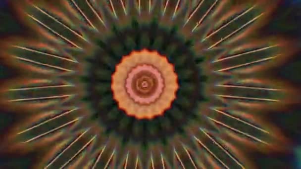 Абстрактный фантастический фон. Геометрический калейдоскоп, фрактал мандала. — стоковое видео