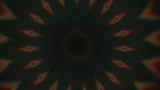 Abstracte fantasie achtergrond. Geometrische caleidoscoop, mandala fractal. — Stockvideo