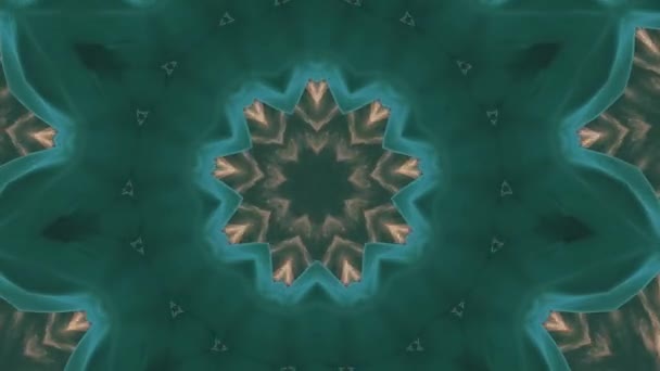 Abstrakte Fantasie. Geometrisches Kaleidoskop, Mandala fraktal. — Stockvideo