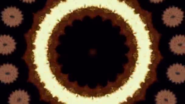 Fond imaginaire abstrait. Kaléidoscope géométrique, mandala fractal. — Video