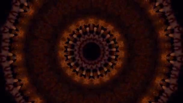 Абстрактний фентезійний фон. Геометричний калейдоскоп, мандала фрактал . — стокове відео