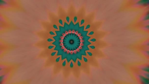 Fond imaginaire abstrait. Kaléidoscope géométrique, mandala fractal. — Video