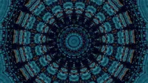 Fond imaginaire abstrait. Kaléidoscope géométrique, mandala fractal. — Video