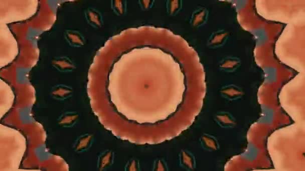 Абстрактний фентезійний фон. Геометричний калейдоскоп, мандала фрактал . — стокове відео
