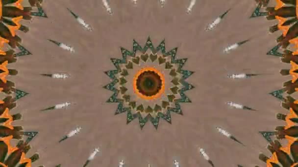 Abstracte fantasie achtergrond. Geometrische caleidoscoop, mandala fractal. — Stockvideo