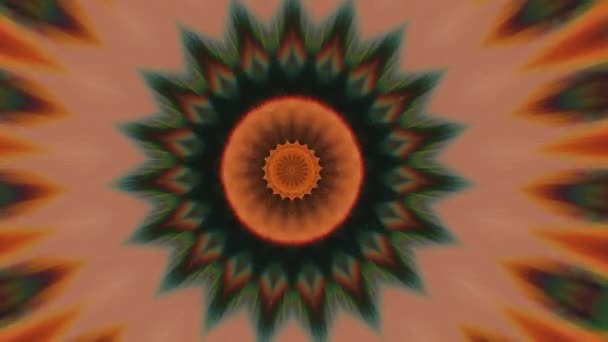 Abstrakte Fantasie. Geometrisches Kaleidoskop, Mandala fraktal. — Stockvideo