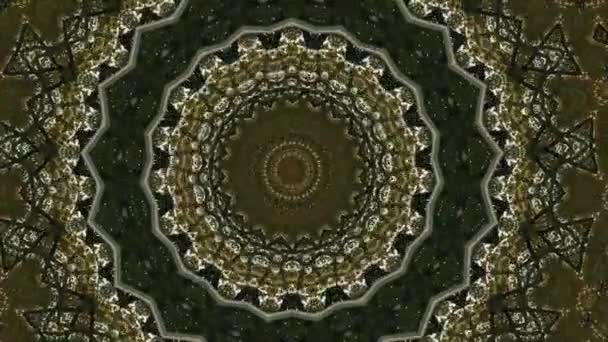 Abstrakt fantasi bakgrund. Geometriskt kalejdoskop, Mandala fractal. — Stockvideo