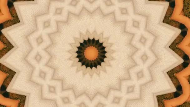 Abstrakte Fantasie. Geometrisches Kaleidoskop, Mandala fraktal. — Stockvideo