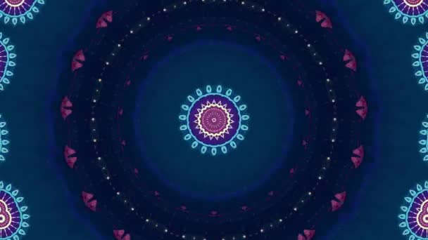 Abstrakt fantasi bakgrund. Geometriskt kalejdoskop, Mandala fractal. — Stockvideo