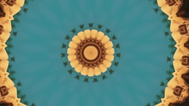 Fond imaginaire abstrait. Kaléidoscope géométrique, mandala fractal. — Video