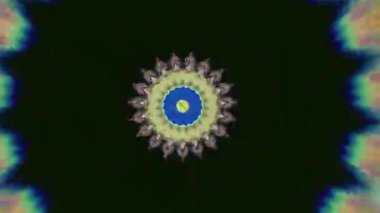 4K soyut arkaplan. Dinamik hareket eden fantezi döngüsü. Kaleydoskop.