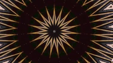 4K soyut arkaplan. Dinamik hareket eden fantezi döngüsü. Kaleydoskop.