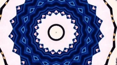 4K soyut arkaplan. Dinamik hareket eden fantezi döngüsü. Kaleydoskop.