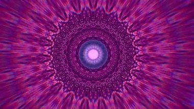 4K soyut arkaplan. Dinamik hareket eden fantezi döngüsü. Kaleydoskop.