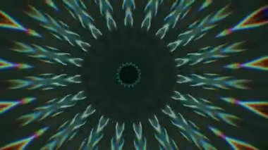 4K soyut arkaplan. Dinamik hareket eden fantezi döngüsü. Kaleydoskop.