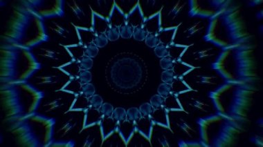 4K soyut arkaplan. Dinamik hareket eden fantezi döngüsü. Kaleydoskop.
