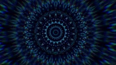 4K soyut arkaplan. Dinamik hareket eden fantezi döngüsü. Kaleydoskop.