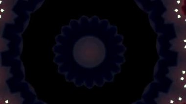 4K soyut arkaplan. Dinamik hareket eden fantezi döngüsü. Kaleydoskop.