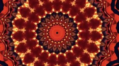 4K soyut arkaplan. Dinamik hareket eden fantezi döngüsü. Kaleydoskop.