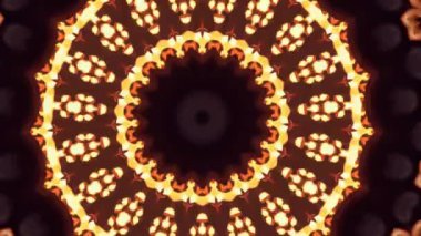 4K soyut arkaplan. Dinamik hareket eden fantezi döngüsü. Kaleydoskop.
