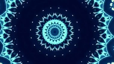 4K soyut arkaplan. Dinamik hareket eden fantezi döngüsü. Kaleydoskop.