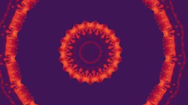 4K soyut arkaplan. Dinamik hareket eden fantezi döngüsü. Kaleydoskop.