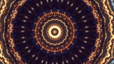 4K soyut arkaplan. Dinamik hareket eden fantezi döngüsü. Kaleydoskop.