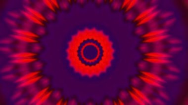 4K soyut arkaplan. Dinamik hareket eden fantezi döngüsü. Kaleydoskop.