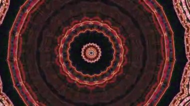 4K soyut arkaplan. Dinamik hareket eden fantezi döngüsü. Kaleydoskop.