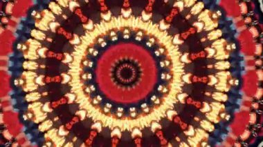 4K soyut arkaplan. Dinamik hareket eden fantezi döngüsü. Kaleydoskop.