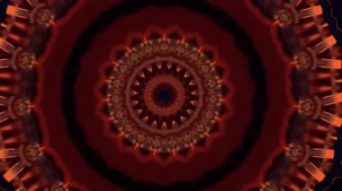 4K soyut arkaplan. Dinamik hareket eden fantezi döngüsü. Kaleydoskop.