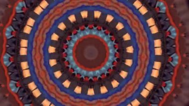 4K soyut arkaplan. Dinamik hareket eden fantezi döngüsü. Kaleydoskop.