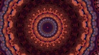 4K soyut arkaplan. Dinamik hareket eden fantezi döngüsü. Kaleydoskop.