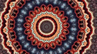 4K soyut arkaplan. Dinamik hareket eden fantezi döngüsü. Kaleydoskop.