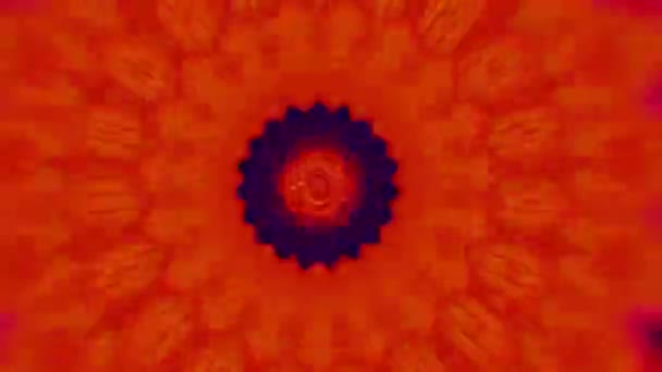 60fps rosso arancio fiamma sfondo astratto. Struttura energetica, effetto fuoco. — Video Stock