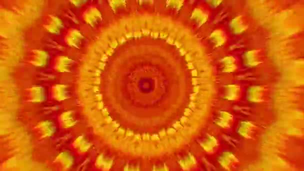 60fps rosso arancio fiamma sfondo astratto. Struttura energetica, effetto fuoco. — Video Stock