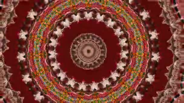 Mandala abstracte achtergrond, meditatie magie versierd. Spirituele beweging. Kosmische chakra. — Stockvideo